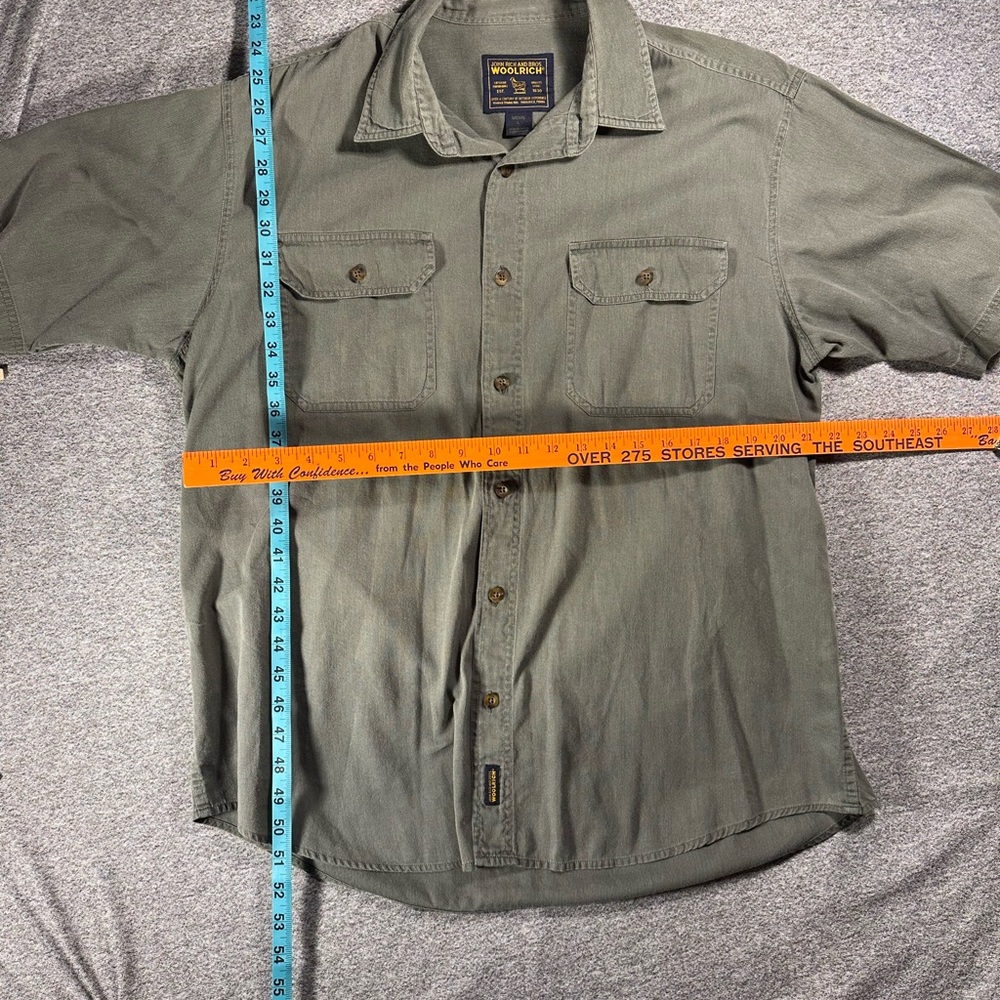 Woolrich Men's Olive Short Sleeve Shirt Jacket